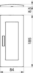  Рамка 3-м Modul45 84х185мм горизонт. с полем для маркировки AR45-BF3 SWGR черн. OBO 6119384 