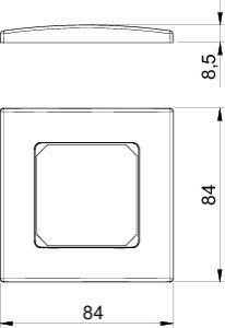  Рамка 1-м для устройств 50мм 84х84мм AR50-F1 RW бел. OBO 6119392 