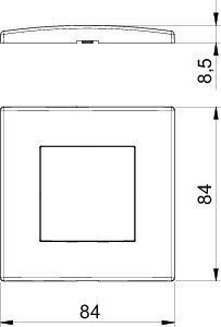  Рамка 1-м Modul45 универсальная 84х84мм AR45-F1 SWGR черн. OBO 6119324 
