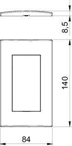  Рамка 2-м Modul45 универсальная 84х140мм AR45-F2 SWGR черн. OBO 6119344 