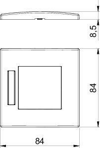  Рамка 1-м Modul45 84х84мм горизонт. с полем для маркировки AR45-BF1 AL серебр. OBO 6119336 