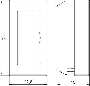  Заглушка с полем для маркировки Modul45 45х22.5мм ADP-BF AL0.5 серебр. OBO 6117412 