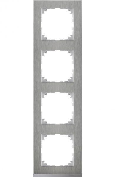  Рамка 4-м M-Pure Decor нерж. сталь/алюм. SchE MTN4040-3646 