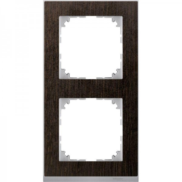  Рамка 2-м M-Pure Decor венге/алюм. SchE MTN4020-3671 