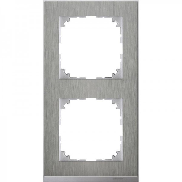  Рамка 2-м M-Pure Decor нерж. сталь/алюм. SchE MTN4020-3646 