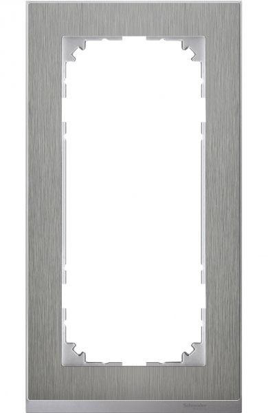  Рамка 2-м M-Pure Decor без перегородки нерж. сталь/алюм. SchE MTN4025-3646 