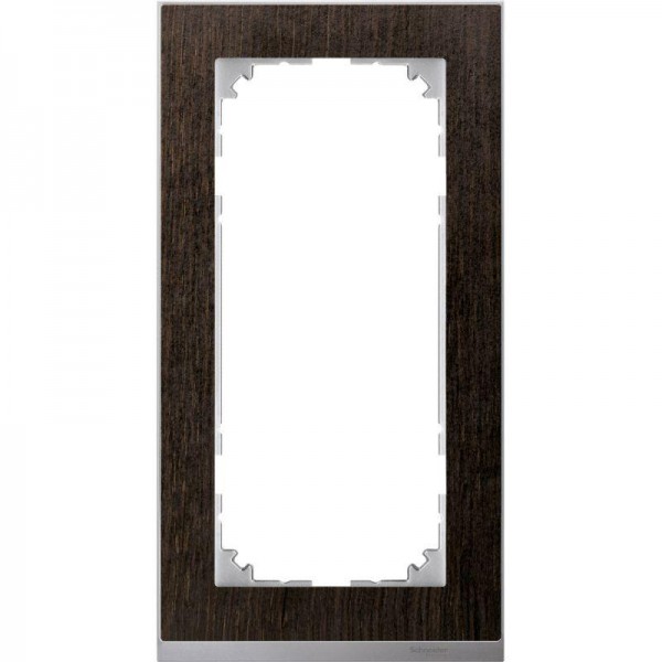  Рамка 2-м M-Pure Decor без перегородки венге/алюм. SchE MTN4025-3671 