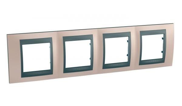  Рамка 4-м Unica Top оникс/графит SchE MGU66.008.296 