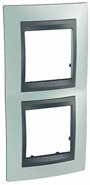  Рамка 2-м Unica Top верт. флюорит/графит SchE MGU66.004V.294 