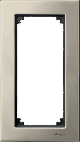  Рамка 2-м Merten метал. без перегородки титан SchE MTN403805 