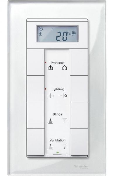  Рамка 2-м Merten стеклянная без перегородки бел. бриллиант SchE MTN404819 