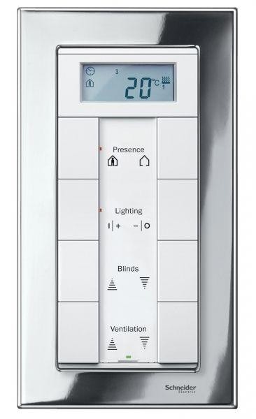  Рамка 2-м Merten метал. без перегородки хром SchE MTN403839 