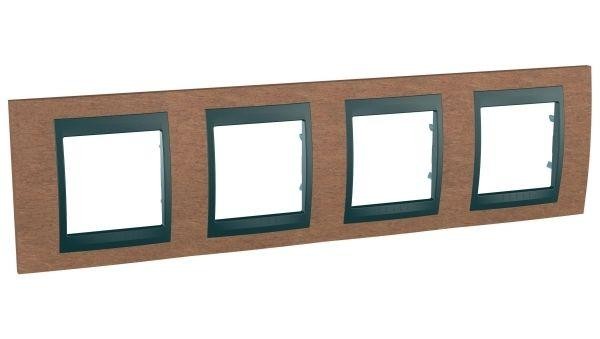  Рамка 4-м Unica Top вишня/графит SchE MGU66.008.2M2 