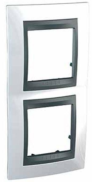  Рамка 2-м Unica Top верт. нордик/графит SchE MGU66.004V.292 