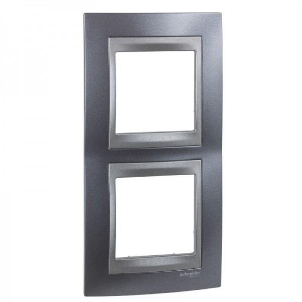  Рамка 2-м Unica Top верт. грей/графит SchE MGU66.004V.297 