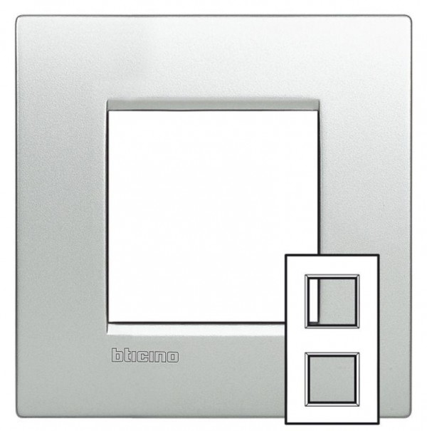  Рамка 2х2мод. LivingLight 71мм алюм. Leg BTC LNE4802M2TE 