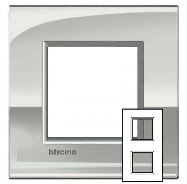  Рамка 2х2мод. LivingLight 71мм палладий Leg BTC LNE4802M2PL 