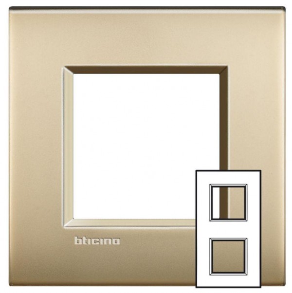  Рамка 2х2мод. LivingLight 71мм матовое золото Leg BTC LNE4802M2OF 