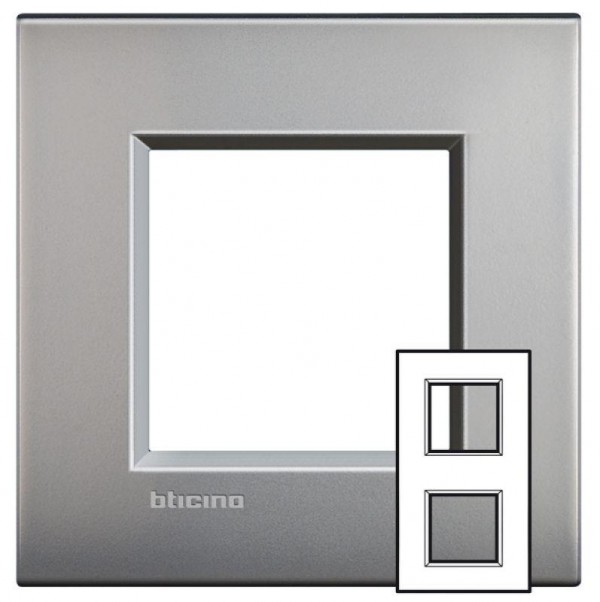  Рамка 2х2мод. LivingLight 71мм матовый никель Leg BTC LNE4802M2NK 