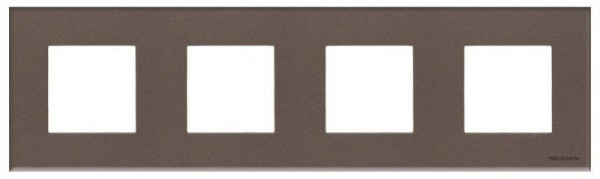  Рамка 4-м 2мод. Zenit стекло кофейное ABB 2CLA227400N3701 