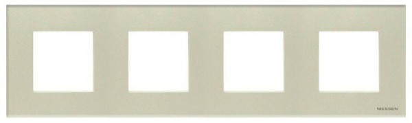  Рамка 4-м 2мод. Zenit стекло жемчужное ABB 2CLA227400N3501 