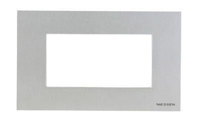  Рамка 4мод. Zenit итал. станд. серебристый ABB 2CLA247400N1301 