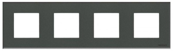  Рамка 4-м 2мод. Zenit стекло графит ABB 2CLA227400N3801 