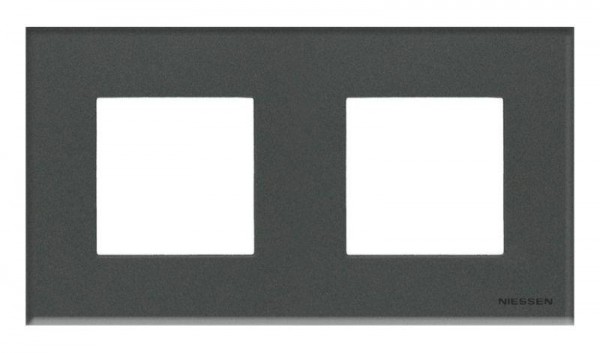  Рамка 2-м 2мод. Zenit стекло графит ABB 2CLA227200N3801 
