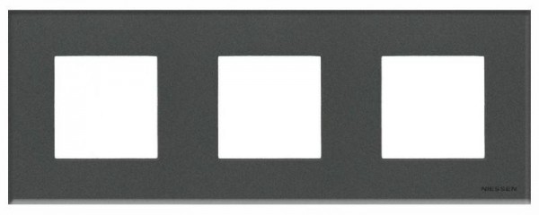  Рамка 3-м 2мод. Zenit стекло графит ABB 2CLA227300N3801 
