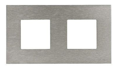  Рамка 2-м Zenit натуральная сталь ABB 2CLA227200N4001 
