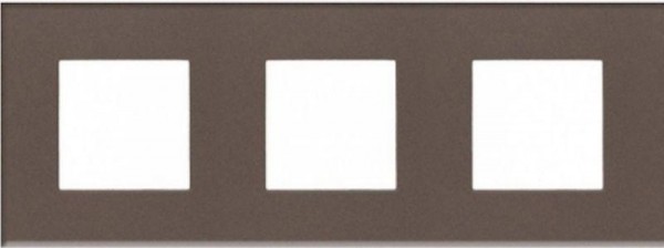  Рамка 3-м 2мод. Zenit стекло кофейное ABB 2CLA227300N3701 