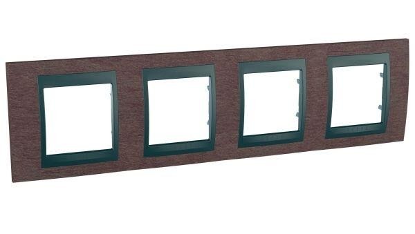  Рамка 4-м Unica Top табачное дерево/графит SchE MGU66.008.2M4 