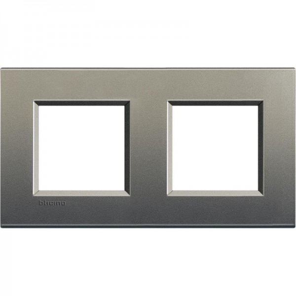  Рамка 2-м LivingLight прямоугол. сер. шелк Leg BTC LNA4802M2AE 
