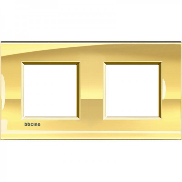  Рамка 2-м LivingLight прямоугол. золото Leg BTC LNA4802M2OA 