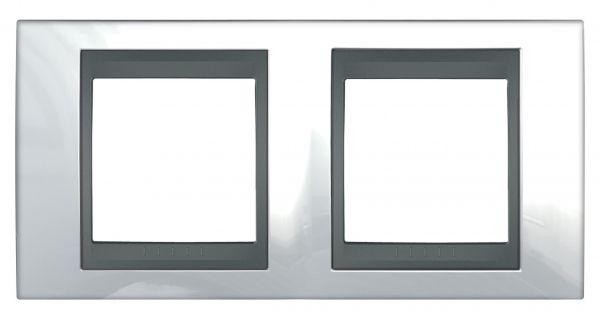  Рамка 2-м Unica Top нордик/графит SchE MGU66.004.292 