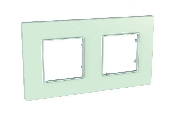  Рамка 2-м Unica quadro стекло мат. SchE MGU2.704.17 