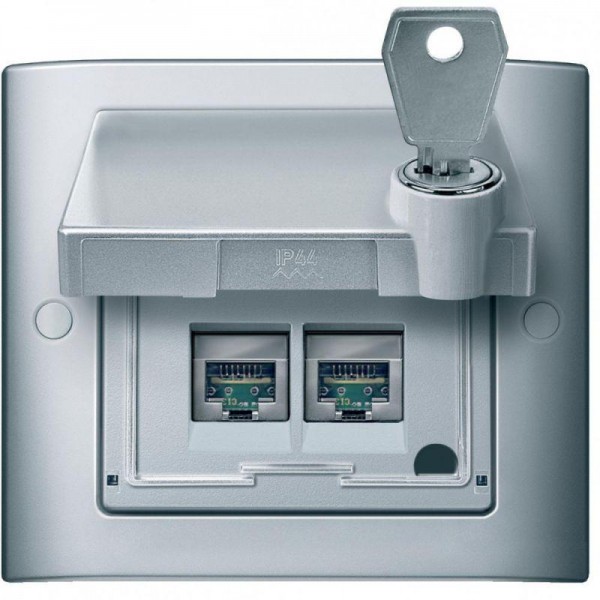  Рамка 1-м Merten IP44 алюм. SchE MTN400160 