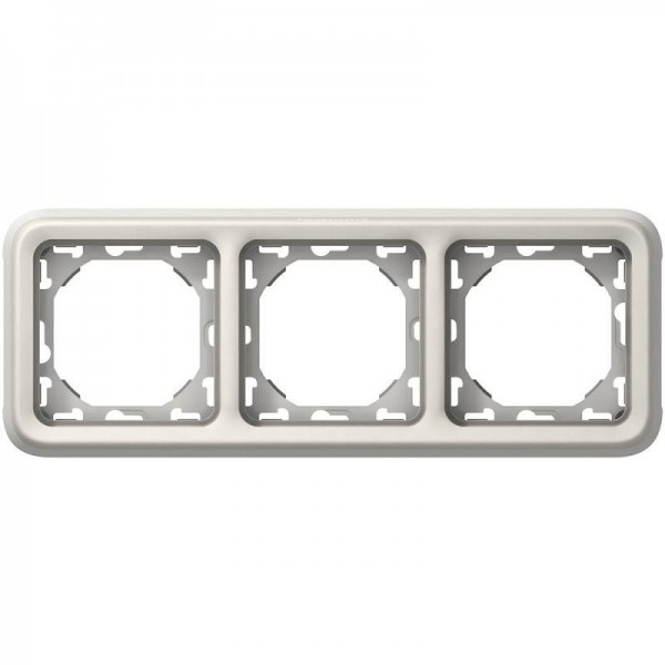 Рамка 3-м Plexo горизонт. с суппортом IP55 бел. Leg 069698 