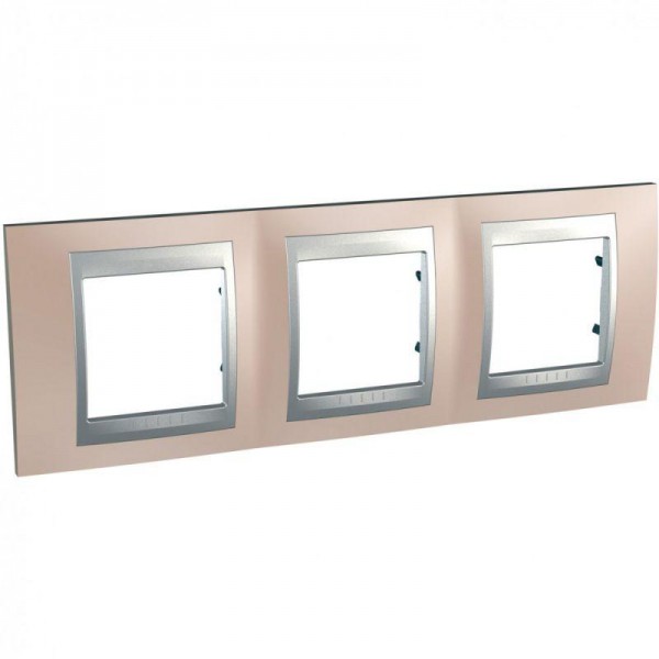  Рамка 3-м Unica Top оникс/алюм. SchE MGU66.006.096 