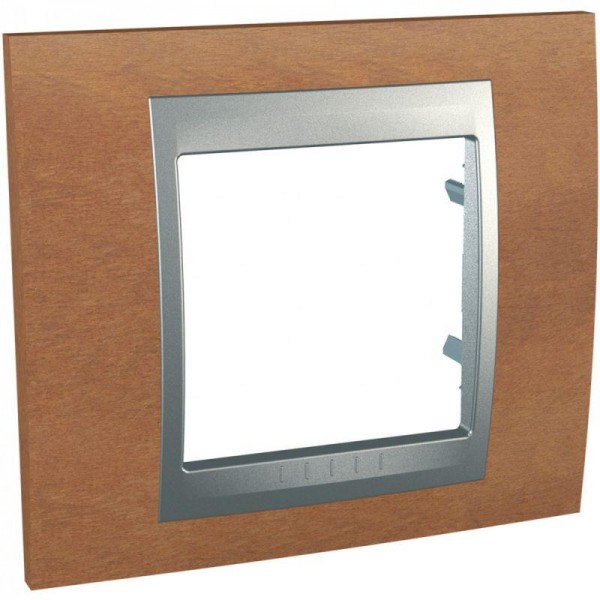  Рамка 1-м Unica Top вишня/алюм. SchE MGU66.002.0M2 