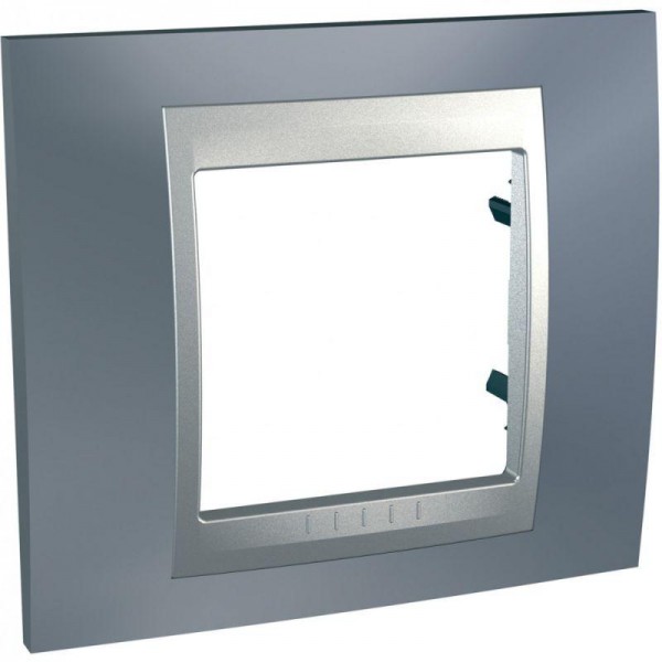  Рамка 1-м Unica Top грей/алюм. SchE MGU66.002.097 