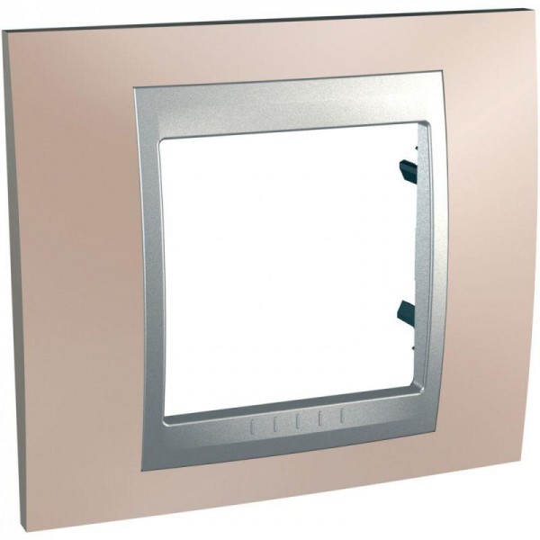  Рамка 1-м Unica Top оникс/алюм. SchE MGU66.002.096 
