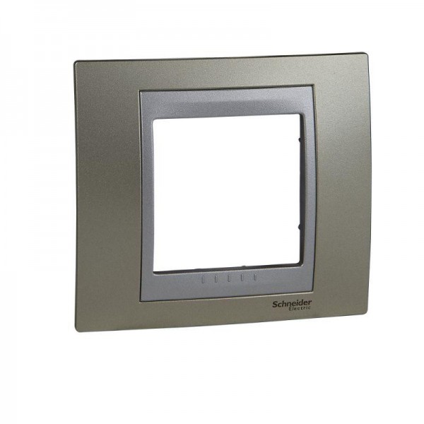  Рамка 1-м Unica Top опал./алюм. SchE MGU66.002.095 