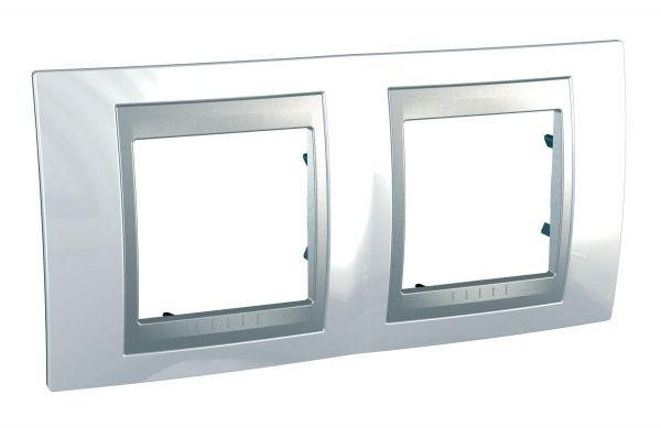 Рамка 2-м CП Unica Top нордик/алюм. SchE MGU66.004.092 