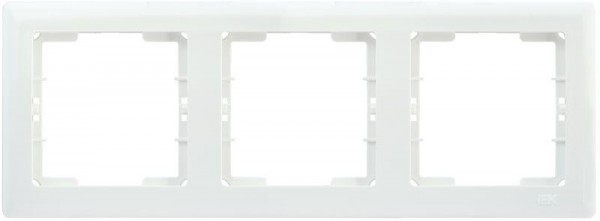  Рамка 3-м BOLERO РГ-3-ББ горизонт. бел. ИЭК EMB30-K01 