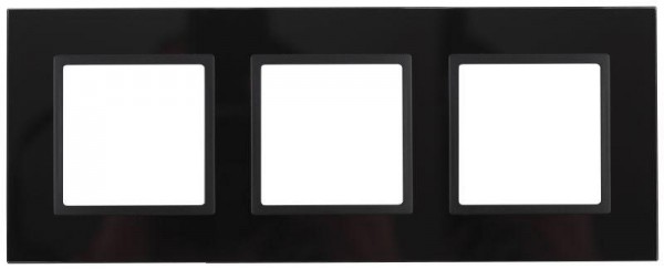 Рамка 3-м 14-5103-05 стекло Elegance черный+антрацит ЭРА Б0034510 