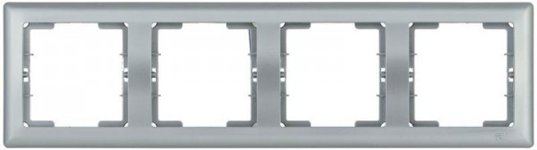  Рамка 4-м BOLERO РГ-4-БС горизонт. серебр. ИЭК EMB40-K23 