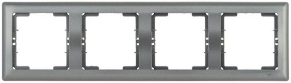  Рамка 4-м BOLERO РГ-4-БА горизонт. антрацит ИЭК EMB40-K95 