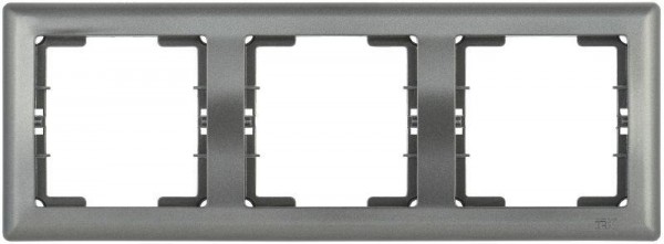  Рамка 3-м BOLERO РГ-3-БА горизонт. антрацит ИЭК EMB30-K95 