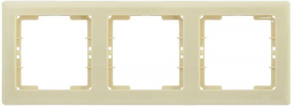  Рамка 3-м BOLERO РГ-3-БК горизонт. крем. ИЭК EMB30-K33 